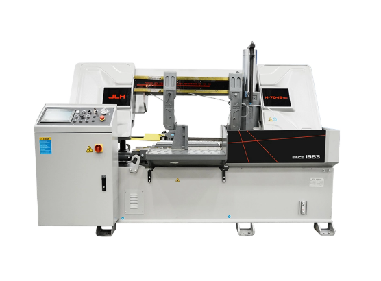 H-7043TEC Mitre Band Saw Machine Plate Cutting
